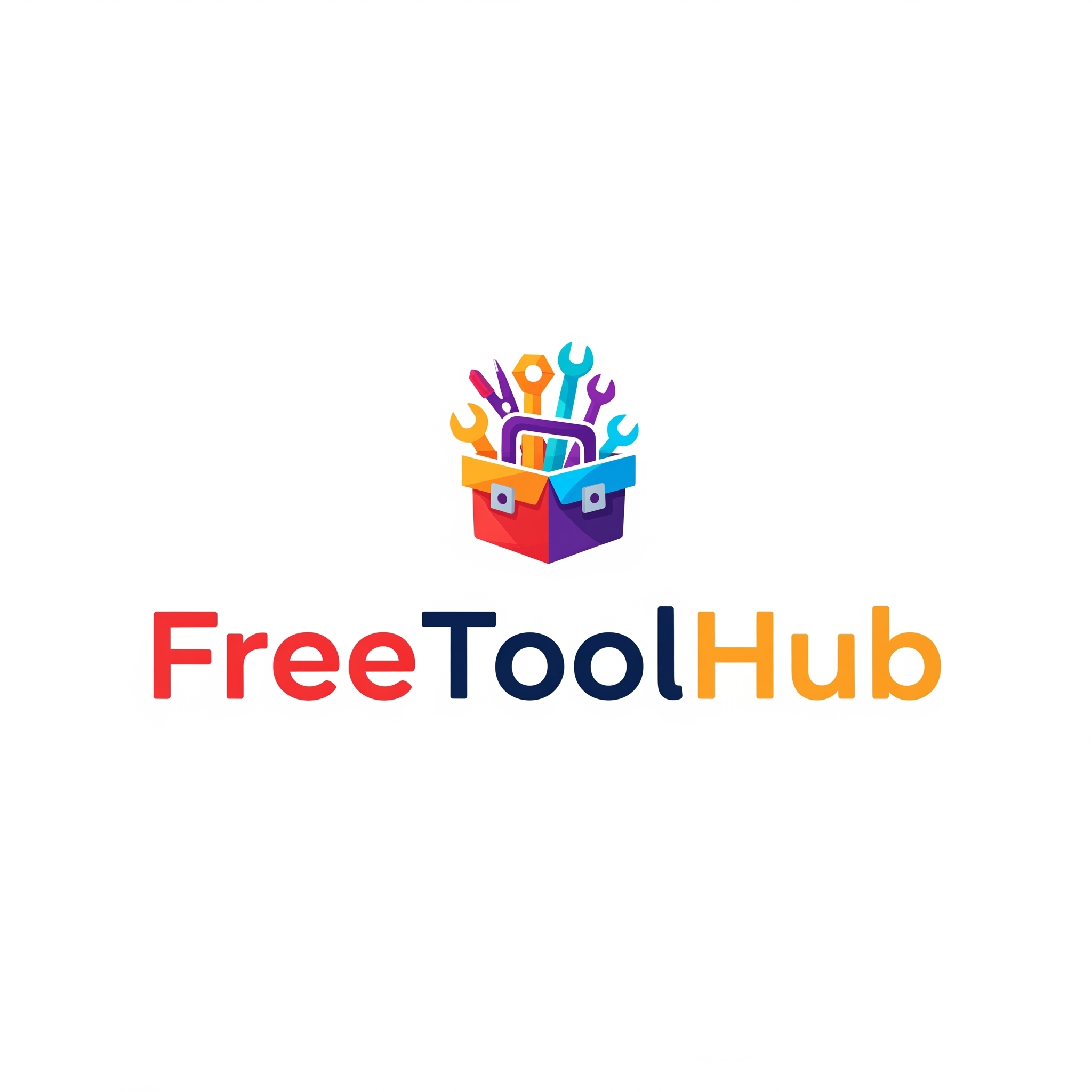 Official logo for FreeToolHub.online, featuring a vibrant, multi-colored toolbox icon symbolizing a wide array of free online utilities.